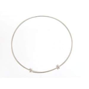 Sterling Silver, 8.0 Inch to 9.5 Inch, Adjustable Bangle. Quantity Per Pack: 1 Piece.