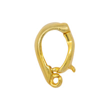 Load image into Gallery viewer, Bails. Sterling Silver Gold Plated / Vermeil 13.4mm Height by 3.2mm Length by 7.9mm Width, Enhancer Bail with 19.0 Gauge 2.9mm Open Ring at the bottom. Quantity per pack - 1 Piece.
