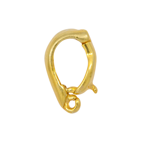 Bails. Sterling Silver Gold Plated / Vermeil 13.4mm Height by 3.2mm Length by 7.9mm Width, Enhancer Bail with 19.0 Gauge 2.9mm Open Ring at the bottom. Quantity per pack - 1 Piece.