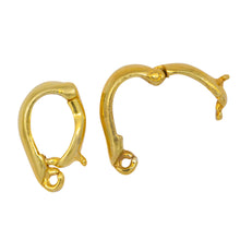 Load image into Gallery viewer, Sterling Silver Gold Plated / Vermeil 13.4mm Height by 3.2mm Length by 7.9mm Width, Enhancer Bail with 19.0 Gauge 2.9mm Open Ring at the bottom. Quantity per pack - 1 Piece.
