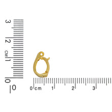 Load image into Gallery viewer, Sterling Silver Gold Plated / Vermeil 13.4mm Height by 3.2mm Length by 7.9mm Width, Enhancer Bail with 19.0 Gauge 2.9mm Open Ring at the bottom. Quantity per pack - 1 Piece.
