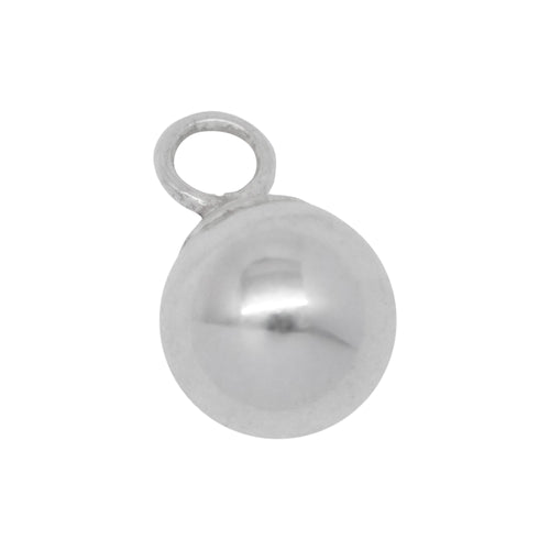 Dangles & Drops. Sterling Silver 5.0mm Round Ball Drop. Quantity Per Pack: 10 Pieces.