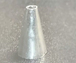 Sterling Silver, 10.1mm Width by 10.1mm Length by 18.7mm Height, Cone. Quantity Per Pack: 4 Pieces.