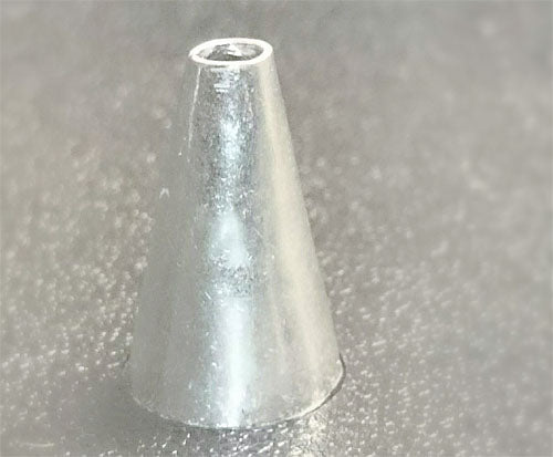 Sterling Silver, 10.1mm Width by 10.1mm Length by 18.7mm Height, Cone. Quantity Per Pack: 4 Pieces.