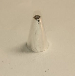 Sterling Silver, 8.4mm Width by 8.4mm Length by 13.08mm Height, Cone. Quantity Per Pack: 2.