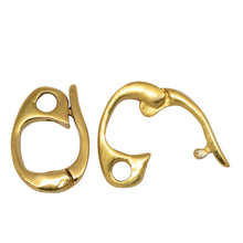 Load image into Gallery viewer, Sterling Silver Gold Plated / Vermeil 13.4mm Height by 2.4mm Length by 8.6mm Width, Enhancer Bail with 2.3mm Close Ring at the Bottom. Quantity per pack - 2 Pieces.
