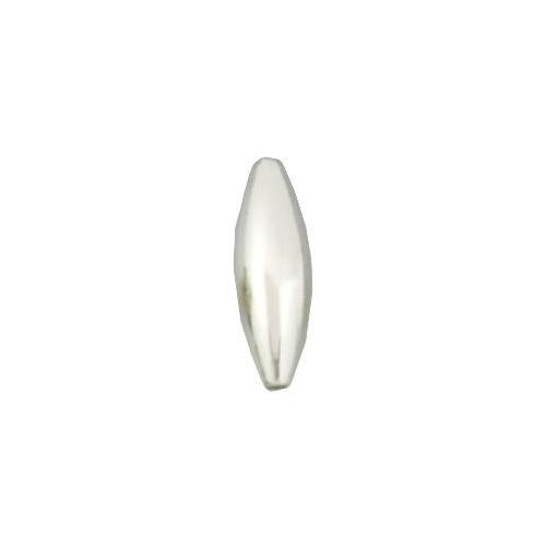 Beads. Sterling Silver 6.1mm Width by 17.8mm Length, Oval Bead. Quantity per pack: 4 Pieces.