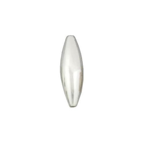 Beads. Sterling Silver 7.0mm Width by 21.6mm Length, Oval Bead. Quantity per pack: 4 Pieces.