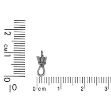 Load image into Gallery viewer, Sterling Silver Oxidized 4.7mm Screw Eye Bail with 3.6mm Width by 4.6mm Height, Sliding Bail at the top. Quantity per pack - 4 Pieces.
