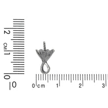 Load image into Gallery viewer, Sterling Silver Oxidized 8.5mm Screw Eye Bail with 4.1mm Width by 4.9mm Height, Sliding Bail at the top. Quantity per pack - 4 Pieces.
