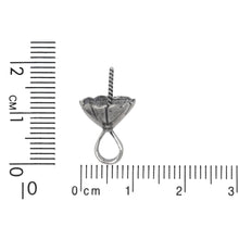 Load image into Gallery viewer, Sterling Silver Oxidized 10.9mm Screw Eye Bail with 5.6mm Width by 6.6mm Height, Sliding Bail at the top. Quantity per pack - 2 Pieces.
