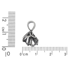 Load image into Gallery viewer, Sterling Silver Oxidized 10.8mm Width by 12.3mm Length, Filigree Screw Eye Bail with 5.8mm Width by 6.9mm Height, Sliding Bail at the top. Quantity per pack - 2 Pieces.
