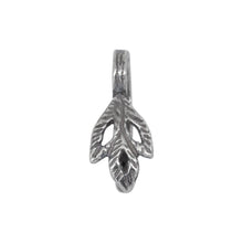 Load image into Gallery viewer, Bails. Sterling Silver Oxidized 7.0mm Width by 16.0mm Height, Leaf Pinch Bail. Quantity per pack - 5 Pieces.
