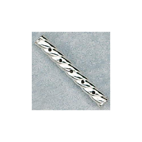 Spacers & Spacer Bars. Sterling Silver 3.9mm Width by 29.5mm Length, 5 Strand Twisted Tube Spacer Bar. Quantity Per Pack: 5 Pieces.