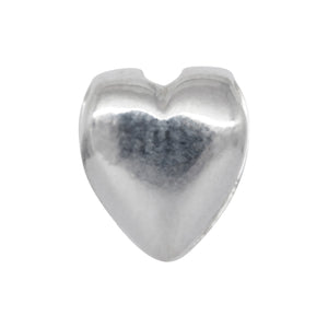 Bails. Sterling Silver 9.8mm Width by 10.3mm Height, Heart Pinch Bail. Quantity per pack - 5 Pieces.