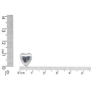 Sterling Silver 9.8mm Width by 10.3mm Height, Heart Pinch Bail. Quantity per pack - 5 Pieces.