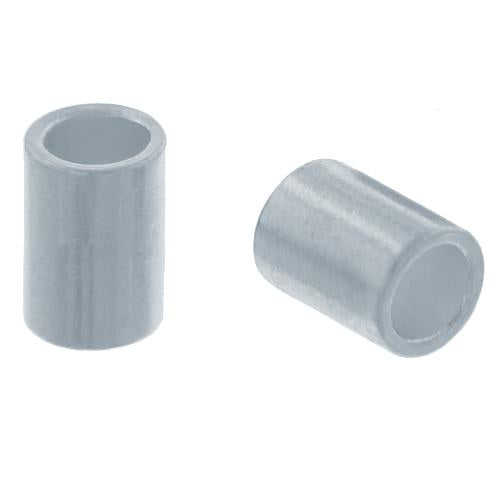 Crimps & Crimp Covers. Sterling Silver 2.0mm Width by 1.0mm Length, Plain Crimp Tube Beads. Quantity Per Pack: 100 Pieces.