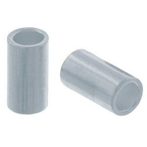 Crimps & Crimp Covers. Sterling Silver 2.0mm Width by 3.0mm Length, Plain Crimp Tube Beads. Quantity Per Pack: 100 Pieces.