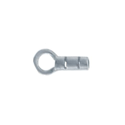 End Caps. Sterling Silver 1.8mm Width by 8.2mm Length Beading Chain Crimp Clasp. Quantity Per Pack: 20 Pieces.