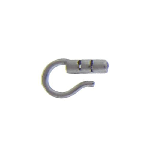 Clasps. Sterling Silver 5.5mm Width by 10.9mm Length Crimp Hook & Eye Clasp. Quantity Per Pack: 20 Pieces.