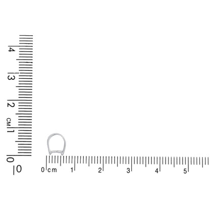 Sterling Silver 6.9mm Width by 7.8mm Height, Leaf Pinch Bail. Quantity per pack - 5 Pieces.