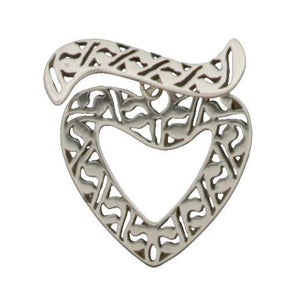 Clasps. Sterling Silver 26.7mm Width by 25.1mm Length by 1.1mm Thick Filigree Heart Toggle Clasp Ring and 11.5mm Width by 27.3mm Length Filigree Heart Toggle Clasp Bar. Quantity Per Pack: 2 Pairs.