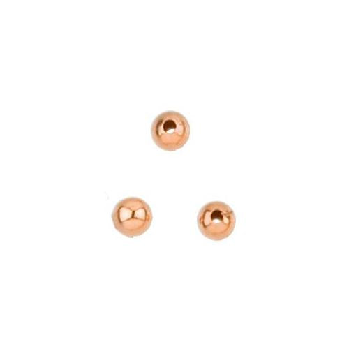 Beads. Copper 1.9mm Width / Length / Height Smooth Round Bead. Quantity per pack: 100 Pieces.