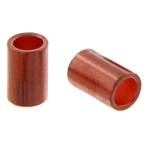 Crimps & Crimp Covers. Copper 1.8mm Width by 2.1mm Length, Plain Crimp Tube Beads. Quantity Per Pack: 100 Pieces.