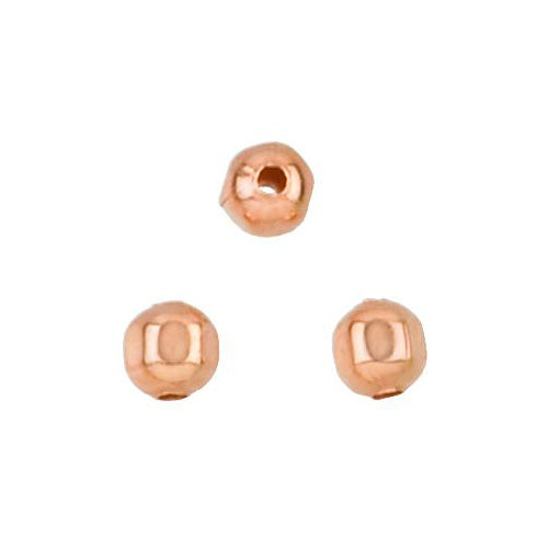 Beads. Copper 3.0mm Width / Length / Height, Round Faceted Bead. Quantity per pack: 100 Pieces.