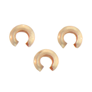 Crimps & Crimp Covers. Gold Filled 4.3mm Width by 5.4mm Length Crimp Covers. Quantity Per Pack: 10 Pieces.