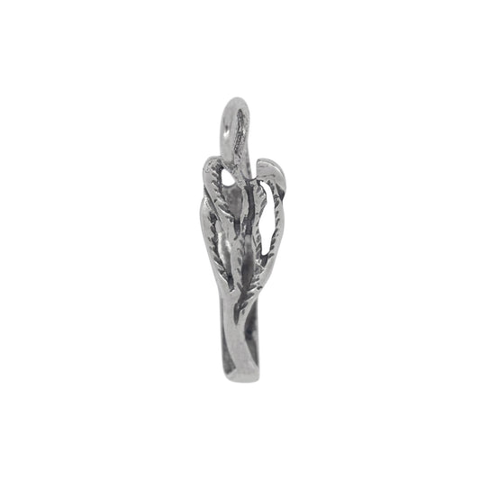 Bails. Sterling Silver 5.1mm Width by 13.8mm Height, Filigree Donut Bail with Two 19.0 Gauge 4.5mm Closed Rings at the top. Quantity per pack - 2 Pieces.