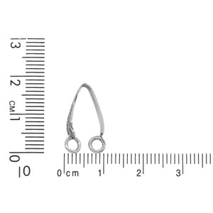 Sterling Silver 5.1mm Width by 13.8mm Height, Filigree Donut Bail with Two 19.0 Gauge 4.5mm Closed Rings at the top. Quantity per pack - 2 Pieces.