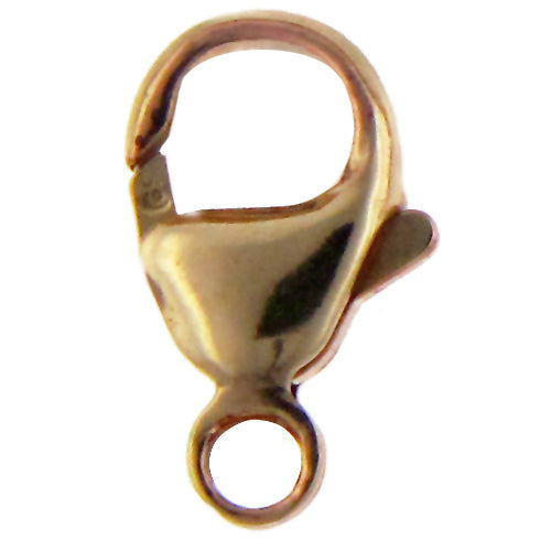 Clasps. Gold Filled 7.4mm Width by 13.0mm Length by 3.7mm Thick, Trigger Lobster Clasp With 3.4mm Width / Length by 1.6mm Thick, Fix Ring. Quantity Per Pack: 2 Pieces.