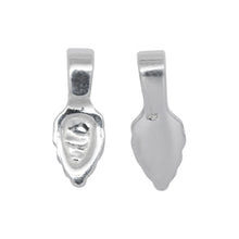 Load image into Gallery viewer, Bails. Sterling Silver 5.2mm Width by 7.6mm Height, Glue On Bail with 4.5mm Width by 6.1mm Height, Sliding Bail at the top. Quantity per pack - 10 Pieces.
