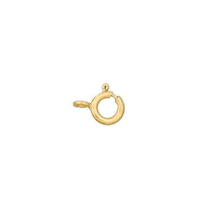 Clasps. Gold Filled 4.9mm Width / Length by 1.0mm Thick, Smooth Spring Ring Clasp With 2.5mm Width / Length Fix Ring. Quantity Per Pack: 20 Pieces.