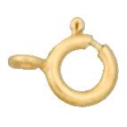 Clasps. Gold Filled 6.8mm Width / Length by 1.5mm Thick, Smooth Spring Ring Clasp With 3.8mm Width / Length Fix Ring. Quantity Per Pack: 15 Pieces.