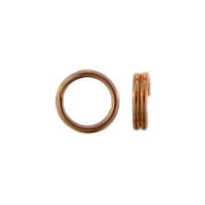 Split Rings. Gold Filled 24.0 Gauge, 5.1mm Width / Length / Height, Round Split Ring. Quantity Per Pack: 10 Pieces.