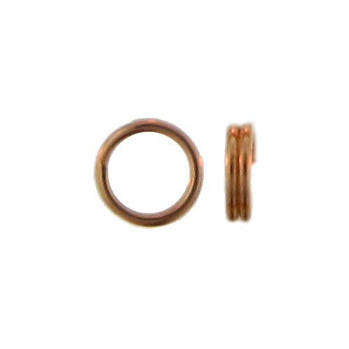 Split Rings. Gold Filled 24.0 Gauge, 5.1mm Width / Length / Height, Round Split Ring. Quantity Per Pack: 10 Pieces.