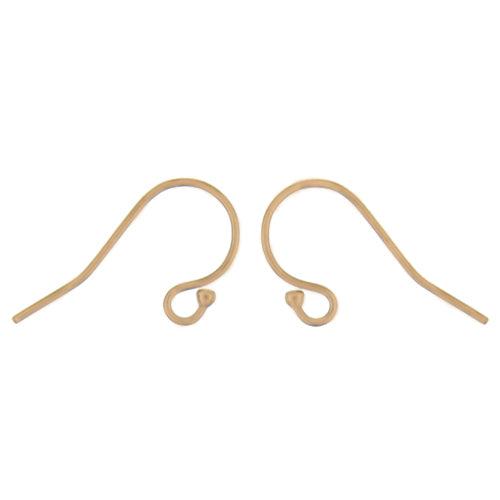 Ear Findings. Gold Filled 22.0 Gauge, 10.0mm Width by 20.0mm Length, Plain Ear Wire With 3.2mm Width / Length Fix Ring With 1.5mm Width / Length Ball End. Quantity Per Pack: 20 Pieces.