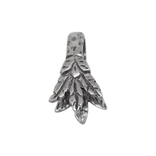 Load image into Gallery viewer, Bails. Sterling Silver 8.4mm Width by 13.9mm Height, Leaf Pinch Bail. Quantity per pack - 3 Pieces.
