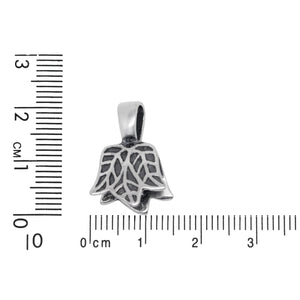 Sterling Silver 13.9mm Width by 13.0mm Height, Leaf Pinch Bail with 5.6mm Width by 8.4mm Height, Sliding Bail at the top. Quantity per pack - 2 Pieces.