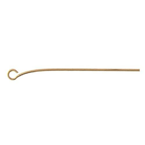 Pins. Gold Filled 24.0 Gauge, 1.0 Inch Eye Pin With 2.2mm Width / Length Loop on one end. Quantity Per Pack: 50 Pieces.