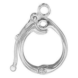 Sterling Silver 13 x 16.8mm Hinged Enhancer Changeable Pendant Bail, Closed Ring ID 1.6mm.