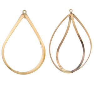 Ear Findings. Gold Filled 29.7mm Width by 39.6mm Length, Handmade Hammered Tear Drop Chandelier With 2.5mm Width / Length Smooth Fix Ring on the top of inside and outside of the Chandelier. Quantity Per Pack: 1 Piece.