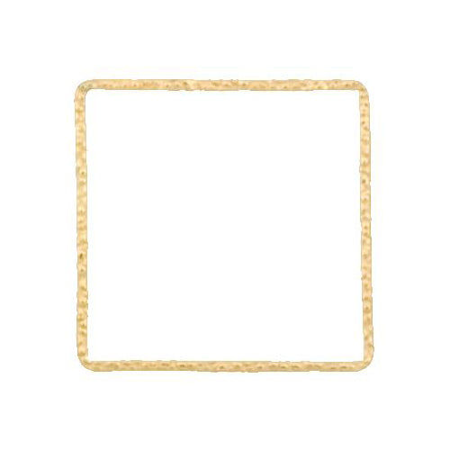 Connectors. Gold Filled 28.0mm Width / Length, Handmade Hammered Square Connector. Quantity Per Pack: 4 Pieces.