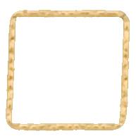 Connectors. Gold Filled 15.0mm Width / Length, Handmade Hammered Square Connector. Quantity Per Pack: 6 Pieces.