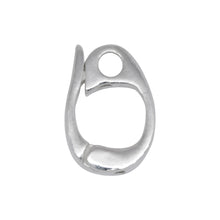 Load image into Gallery viewer, Bails. Sterling Silver 13.4mm Height by 2.4mm Length by 8.6mm Width, Enhancer Bail with 2.3mm Close Ring at the Bottom. Quantity per pack - 2 Pieces.
