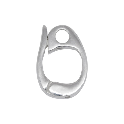 Bails. Sterling Silver 13.4mm Height by 2.4mm Length by 8.6mm Width, Enhancer Bail with 2.3mm Close Ring at the Bottom. Quantity per pack - 2 Pieces.