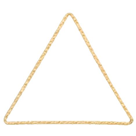 Connectors. Gold Filled 37.3mm Width / Length, Handmade Hammered Triangle Connector. Quantity Per Pack: 4 Pieces.