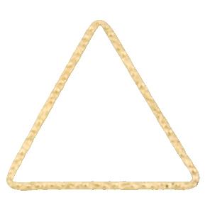 Connectors. Gold Filled 23.0mm Width / Length, Handmade Hammered Triangle Connector. Quantity Per Pack: 4 Pieces.
